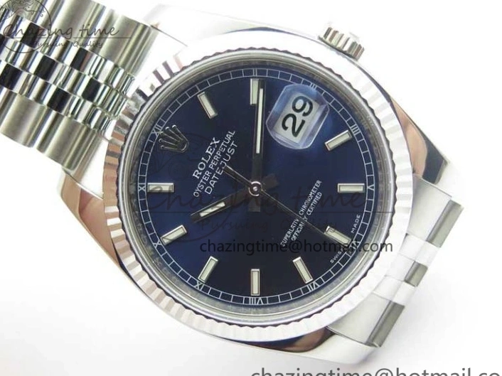 0216 DateJust 36 SS 116234 ARF 1:1 Best Edition 904L Steel Blue Dial on Jubilee Bracelet SH3135 V TravelReady 3214